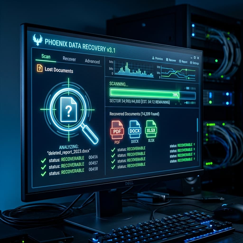Tampilan Antarmuka Aplikasi Data Recovery